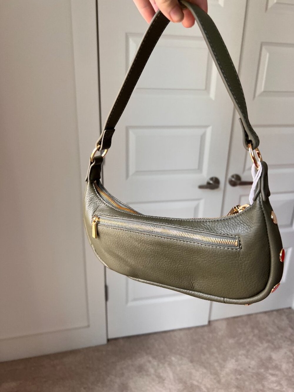 NWT Hammitt Becker Small Shoulder Bag Meadow Weave/Gold - Picture 6 of 7